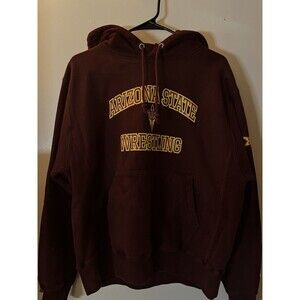 ASU Wrestling Hoodie - Medium Champion Reverse Weave Maroon